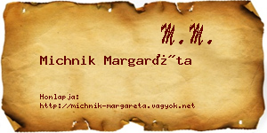 Michnik Margaréta névjegykártya